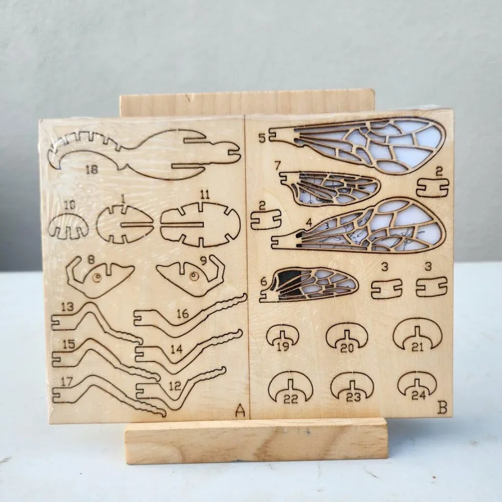 NEW 3D Wooden Bee Honeybee Puzzle Insect Animal Model Kit STEM Crafts DIY Brain